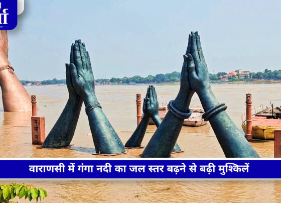 वाराणसी में गंगा का बढ़ता जलस्तर और बाढ़ प्रभावित क्षेत्र