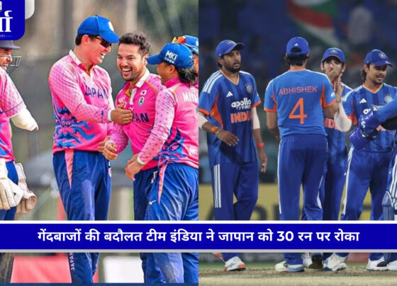 एशियन गेम्स 2026 में भारत बनाम जापान टी20 मुकाबला