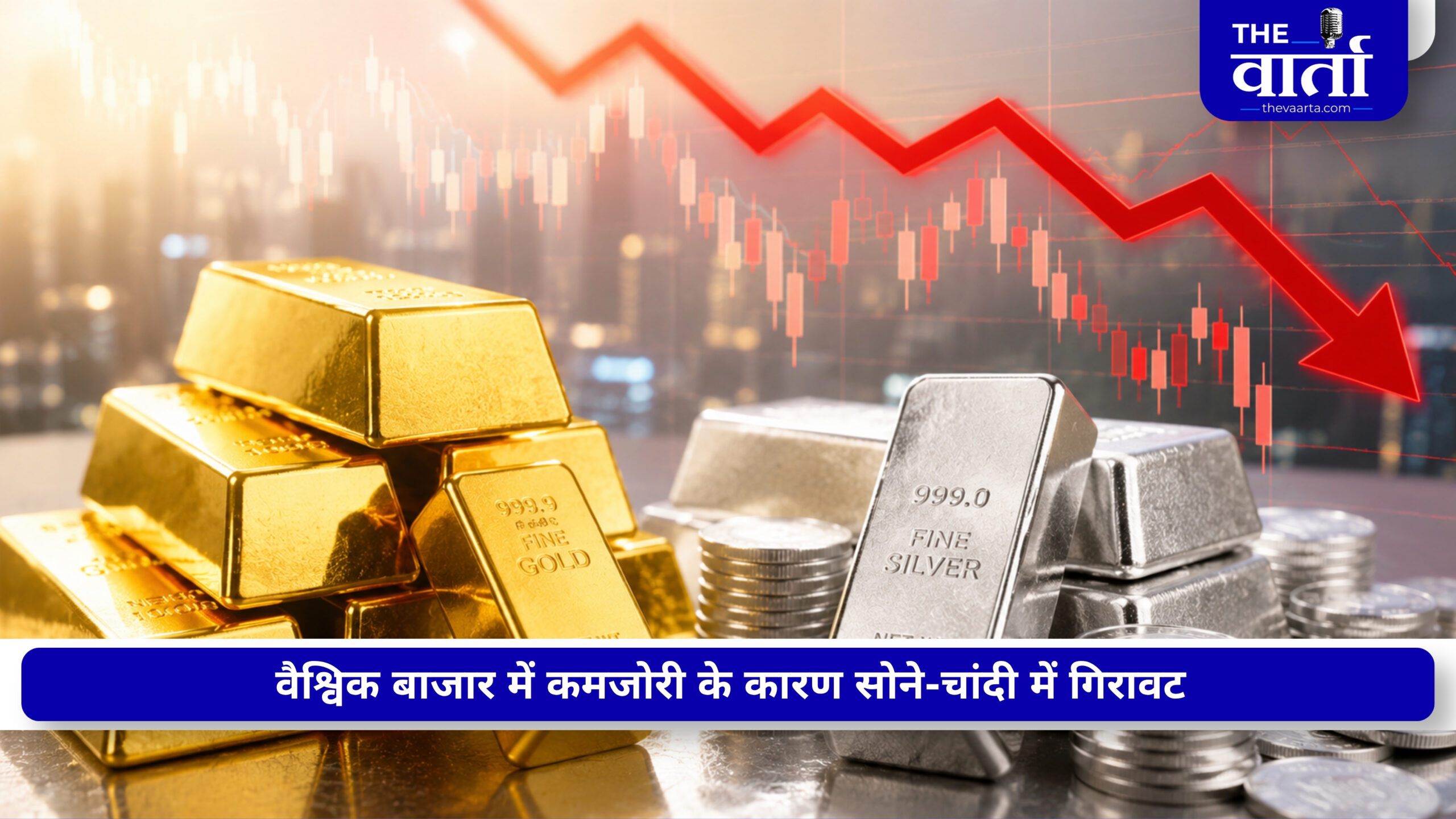 Gold-Silver Price Today: सोना लगातार छठे दिन फिसला, 21 सौ की बड़ी गिरावट; चांदी भी 5 हजार टूटी